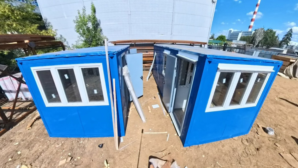 proizvodstvo-modulnyh-postov-ohrany Готовые модульные посты охраны на производственной площадке компании «Строй Содружество»